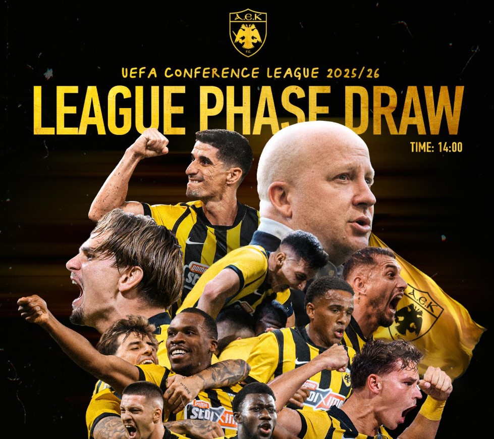 LIVE η κλήρωση της ΑΕΚ στη League Phase του Conference League