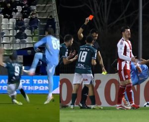 Με 10 παίκτες ο Λεβαδειακός: Αποβολή Όζμπολτ που έβαλε..Φωτιά στον αγώνα για μαρκάρισμα στον Τζολάκη
