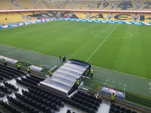 Με αλλαγές η «Allwyn Arena» στην επιστροφή της ΑΕΚ – Η νέα φισούνα και η επιγραφή