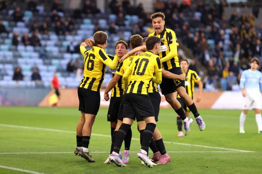 Μεγάλη εμφάνιση και ισοπαλία (1-1) για την Κ19 της ΑΕΚ κόντρα στη Μάντσεστερ Σίτι για το Youth League